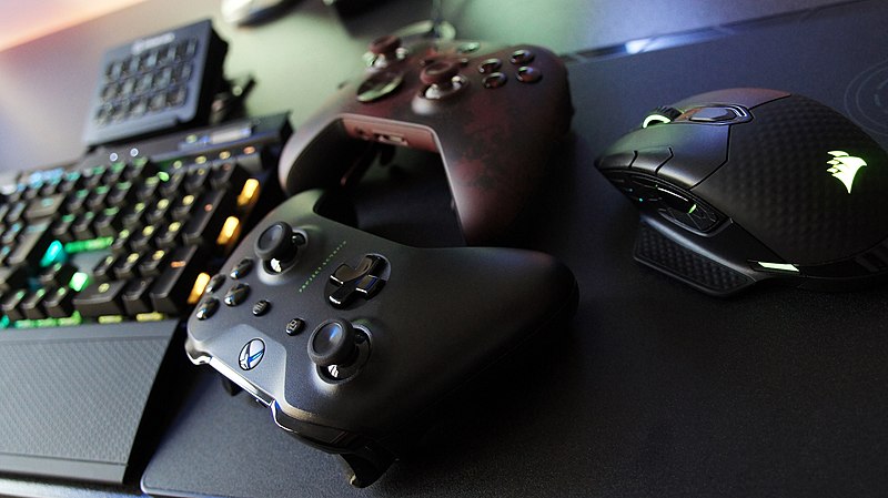 An image of some gamepads.